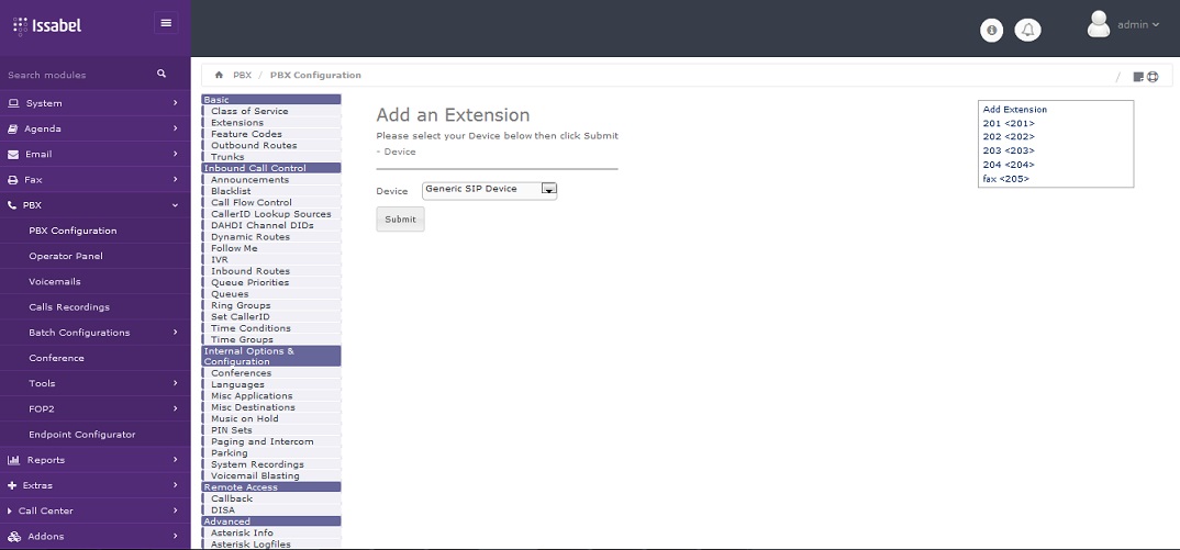 issabel pbx configuration تنظیمات مرکز تلفن ایزابل
